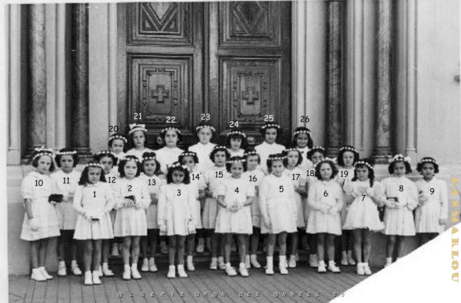 COMMUNIONS ORAN DU PATRONAGE ORAN DE LA JUS SAINT LOUIS  1950 LE 4 MAI.JPG